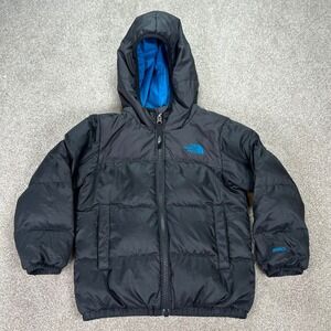 The North Face Toddler 3T Reversible Down Puffer Coat Jacket 550 Fill Black Blue